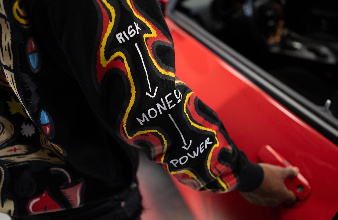 Flip Or Fall Off RISK MONEY POWER Hoodie