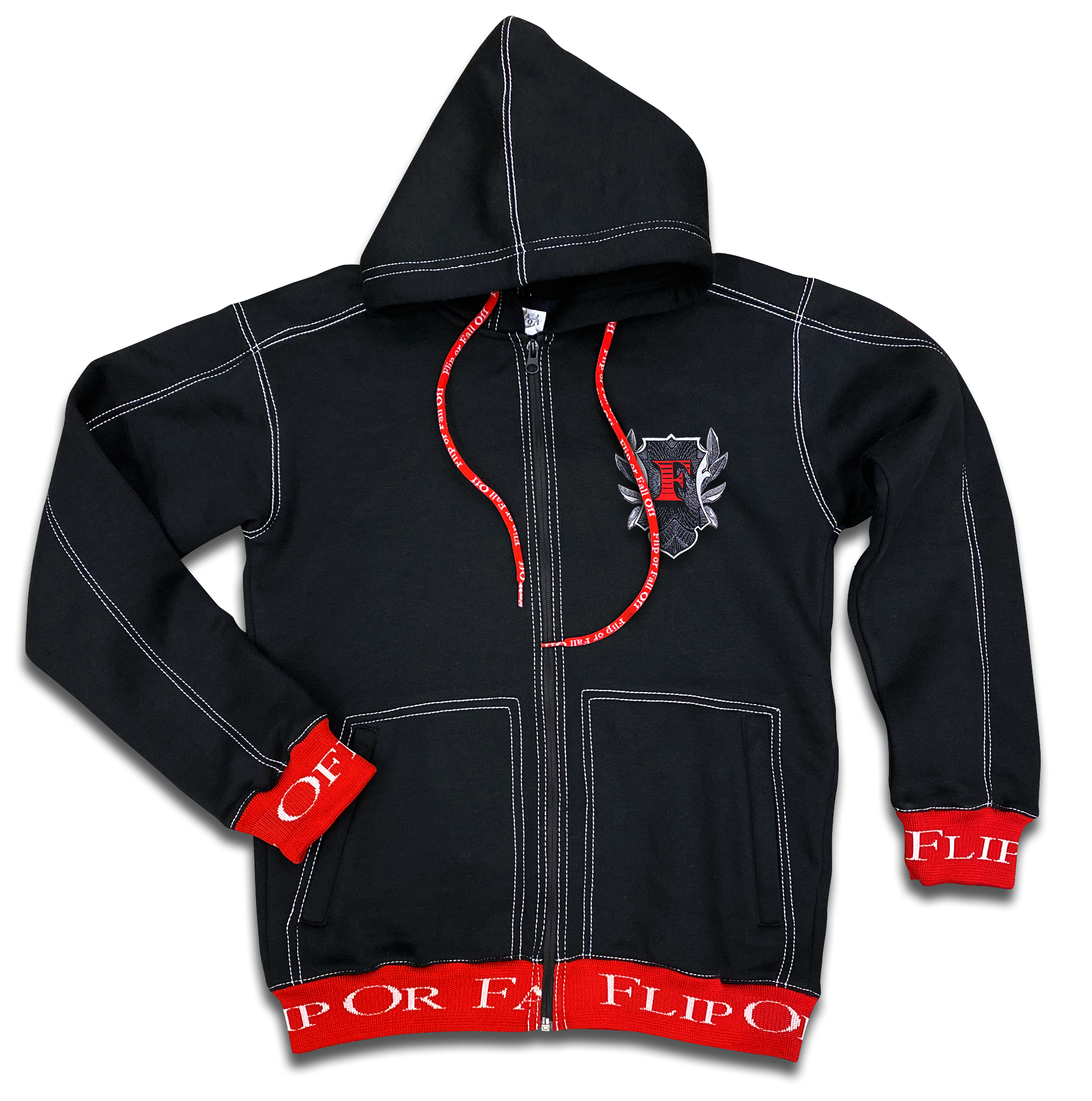 Flip Or Fall Off Zipped Hoodie Jugg