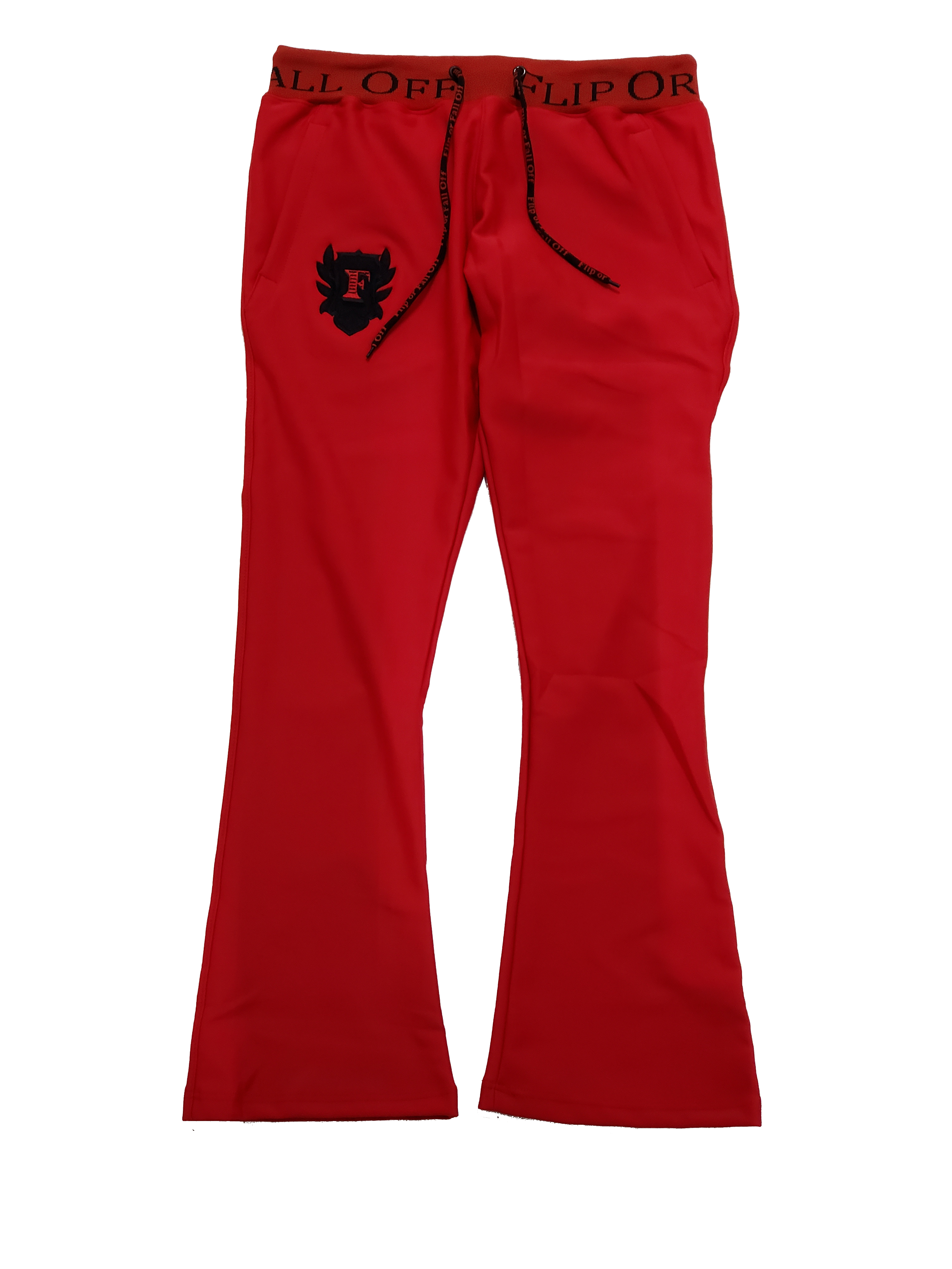 Flip Or Fall Off Red & Black Stacked Sweatpants