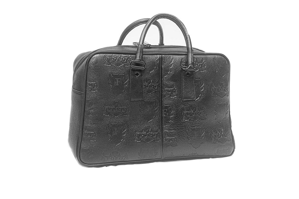 Flip Or Fall Off Leather Weekender Bag