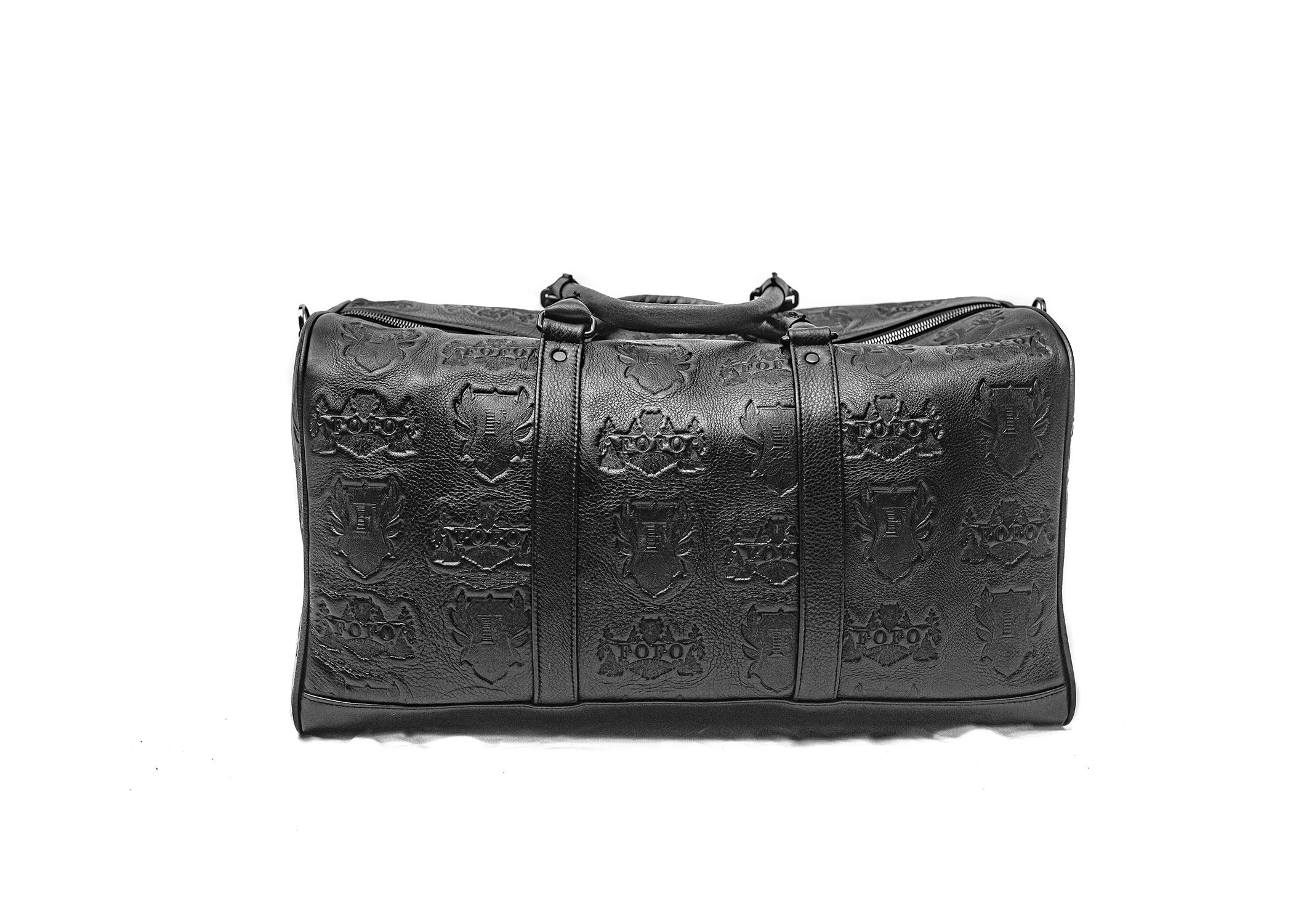 Flip Or Fall Off Leather Duffle Bag